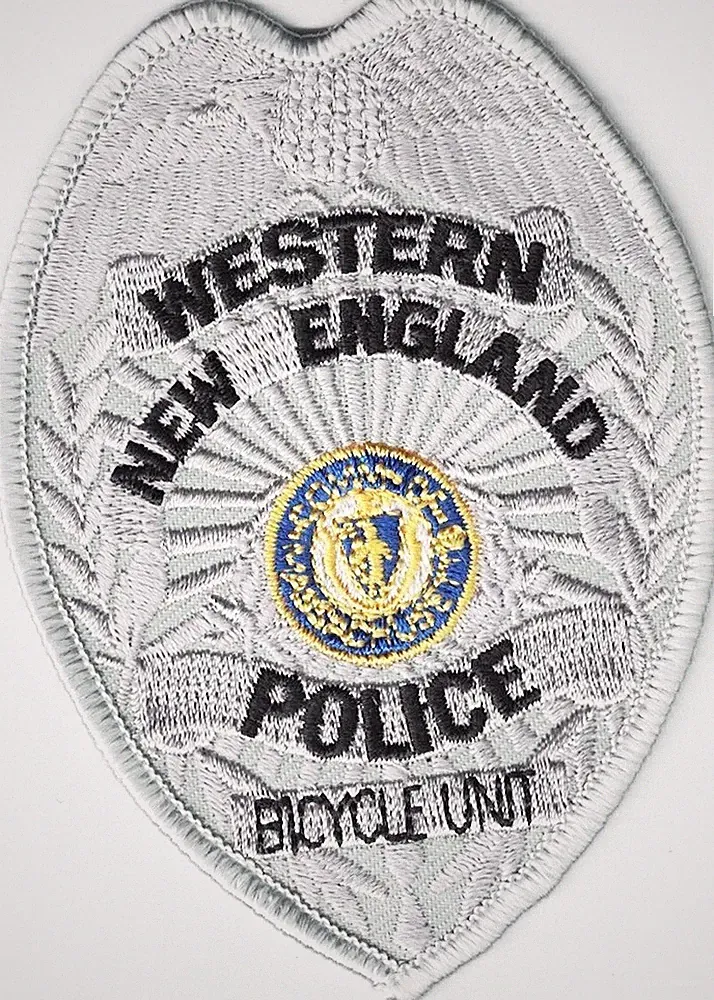 Western New England Police Massachusetts Bicycle Unit (approx. 3.8x2.8 in.) #1